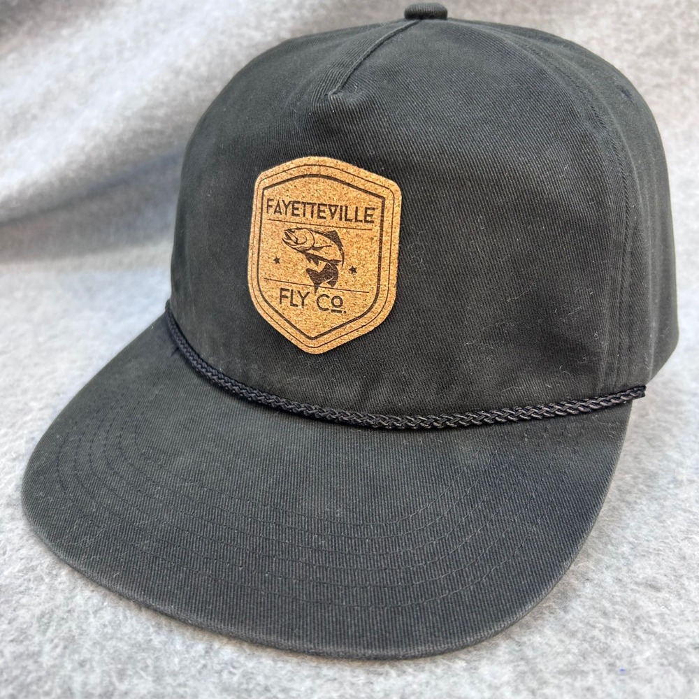 Fayetteville Fly Co Patch Mens Black Red LBL Snapback Rope Hat OSFM